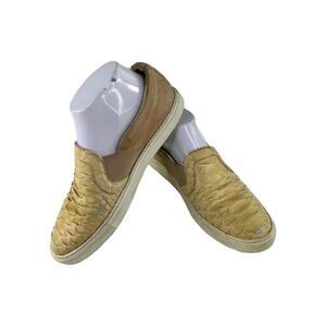 Lanvin Exotic Phyton Slip-On US 7.5 Women's Beige Flats Casual Sneaker Shoes